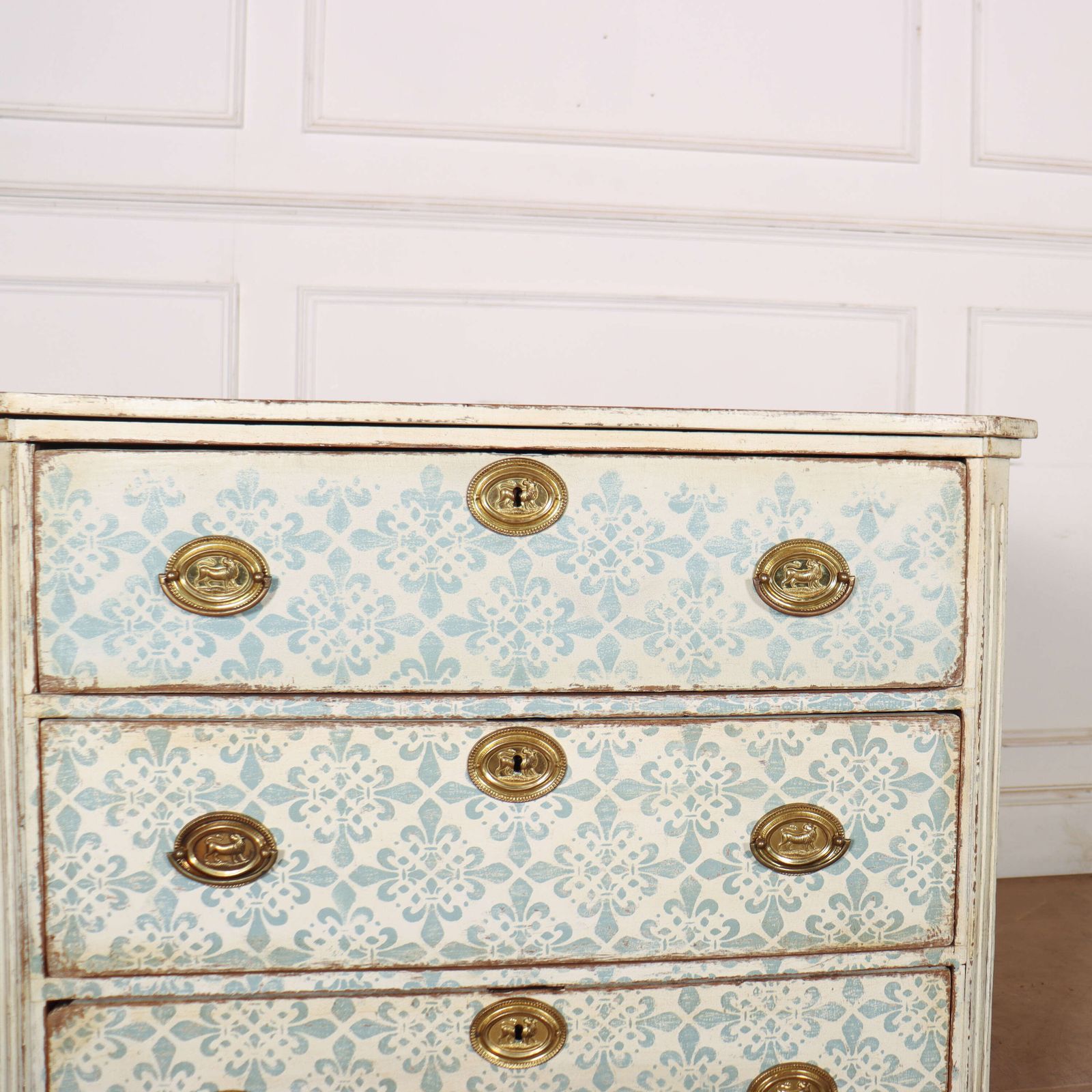 Swedish Painted Oak Commode, 1800s photo for sale