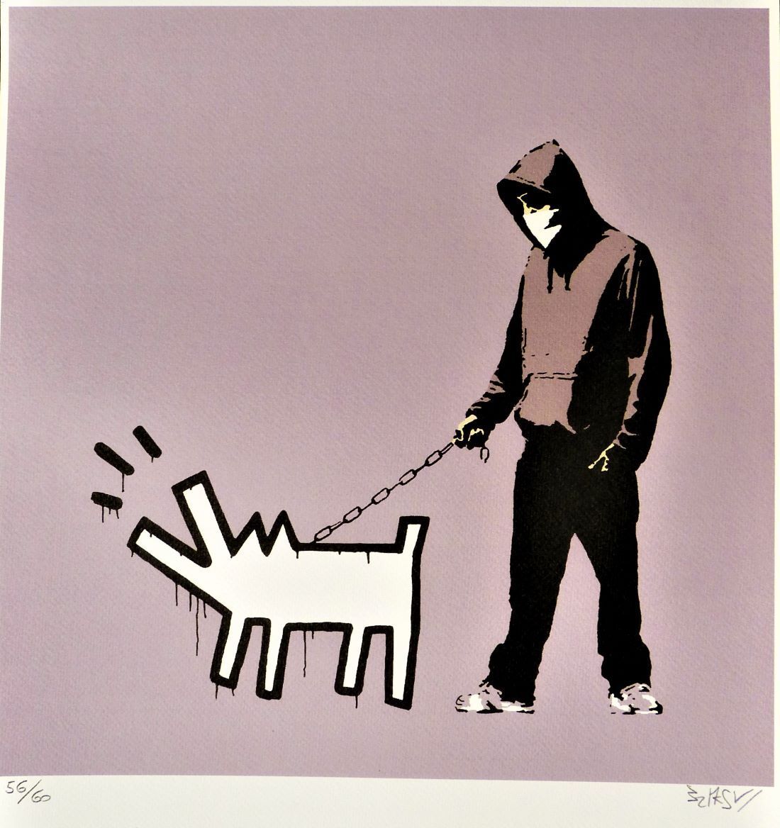Banksy Choose Your Weapon Lithography Signed, Limited Edition 56/60 photo furniture