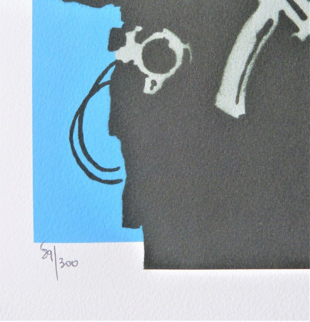 Banksy " Flying Copper " Limit. Lithograph On Arches Laid Paper 89/300 photo for sale