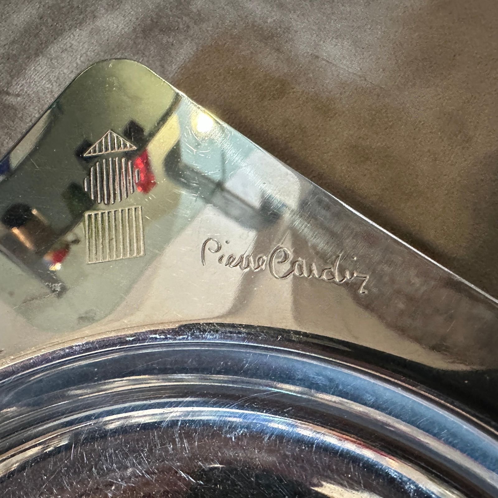 1980s Mid Century Modern Silver Plated Vide Poche By Pierre Cardin photo vintage