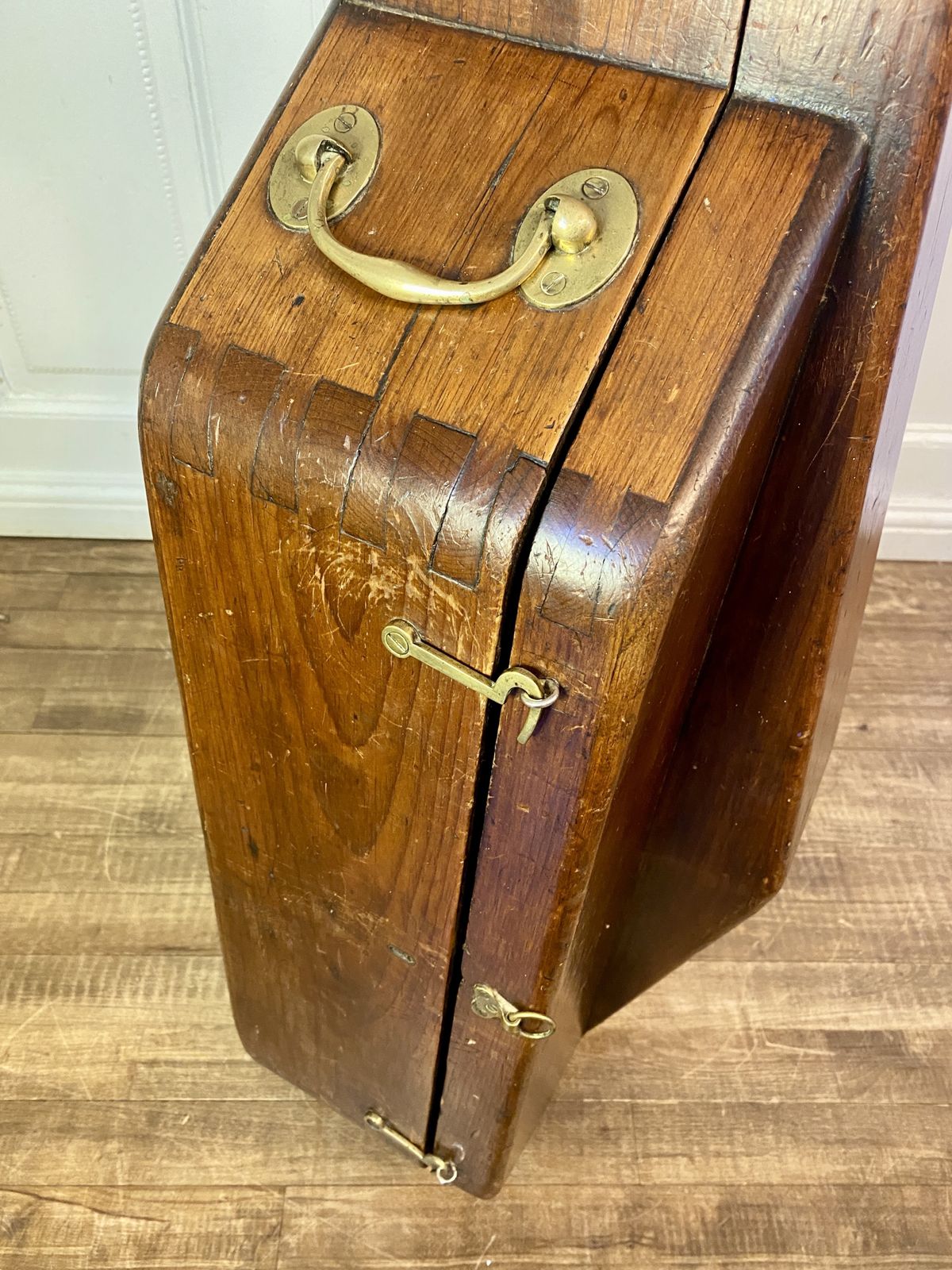 Home Decor Antique Velvet Lined Cello Case. photo