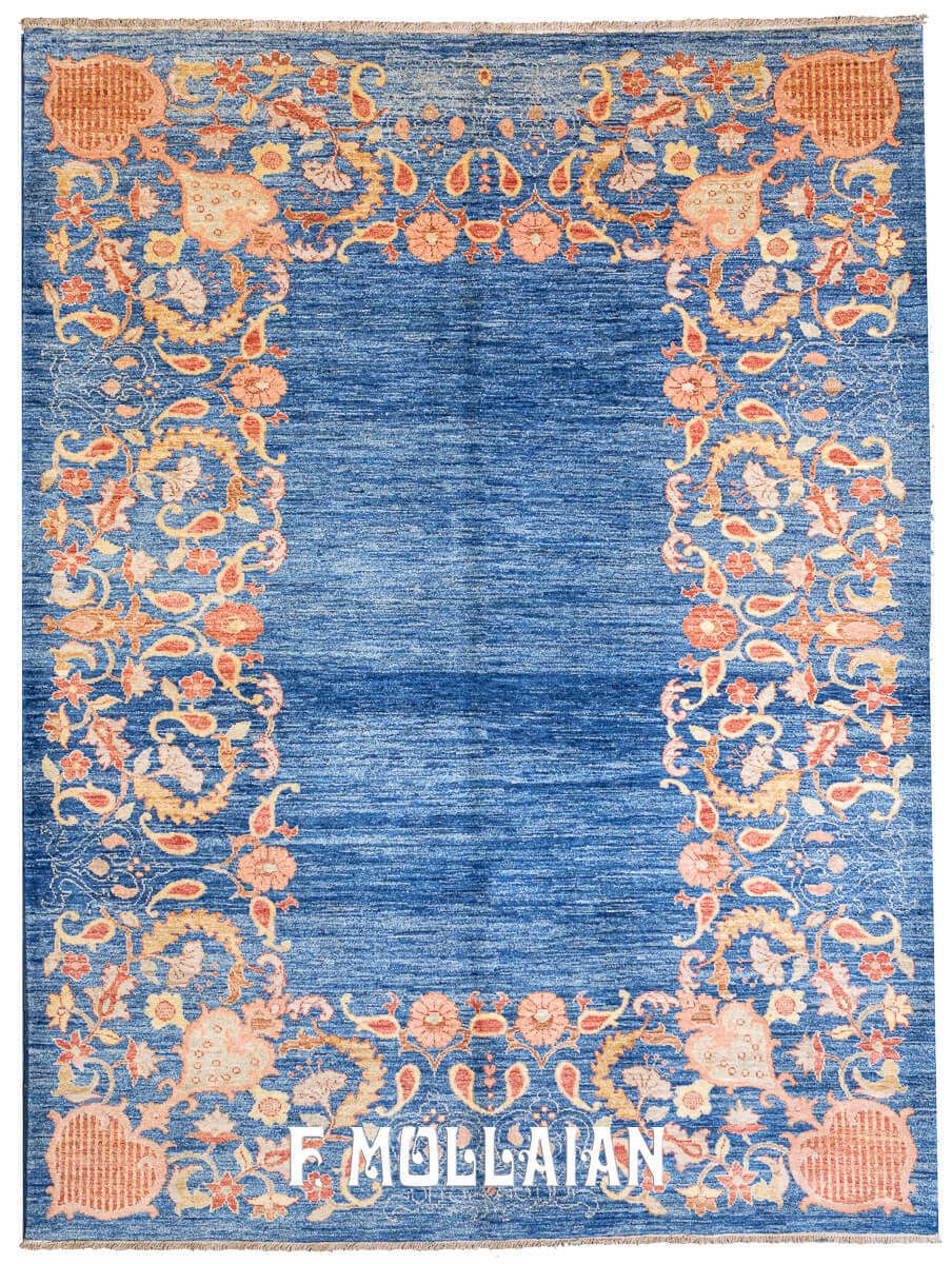 Modern Rug Sky Blue Field Contemporary Design Yadan Deco’ (228×172 Cm)
