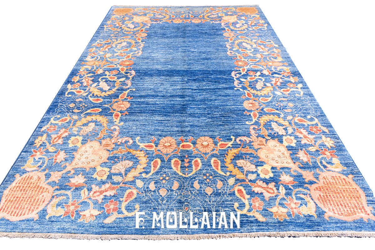 Modern Rug Sky Blue Field Contemporary Design Yadan Deco’ (228×172 Cm) photo Textiles