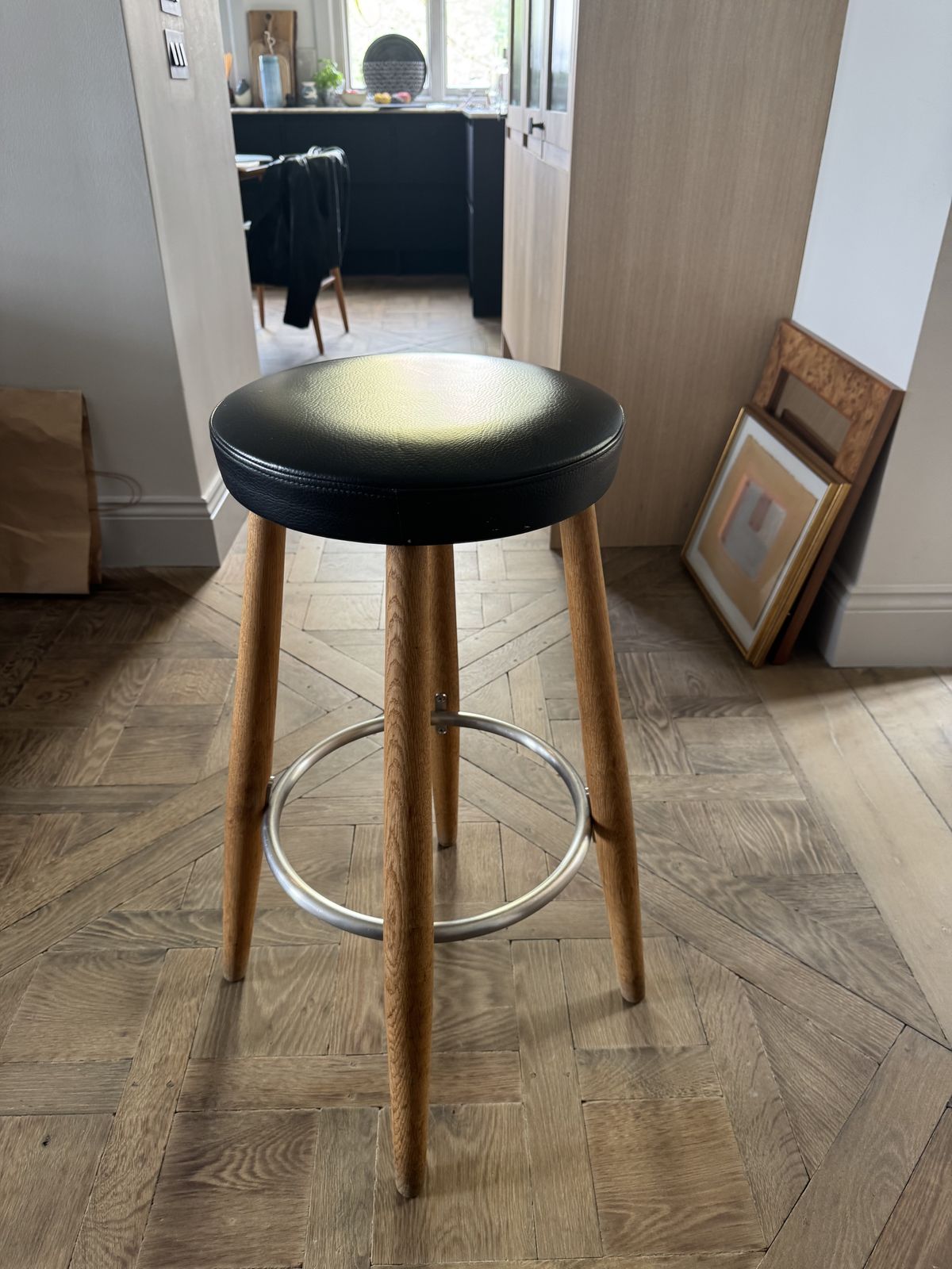 4 Black Carl Hansen Ch58 Breakfast/Bar Stools. Can Be Sold As A Group Of Four Or Split Into 2 Groups