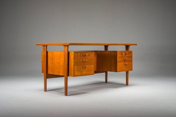 Danish Teak Desk By Kai Kristiansen For Fm Møbler, 1960s