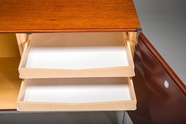 Furniture Diamond Point Mahogany Credenza By Antoine Philippon & Jacqueline Lecoq For Behr, 1964 photo