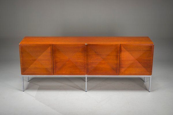 21773.0 Diamond Point Mahogany Credenza By Antoine Philippon & Jacqueline Lecoq For Behr, 1964 photo