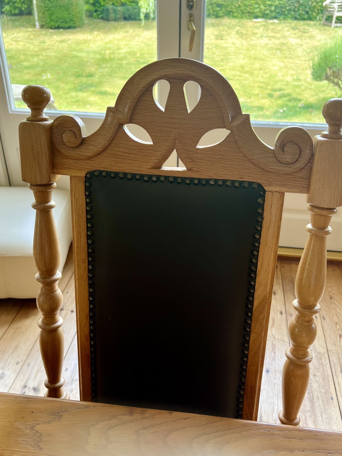 Heavy Carved Oak Dining Room Furniture 10 Items photo for sale