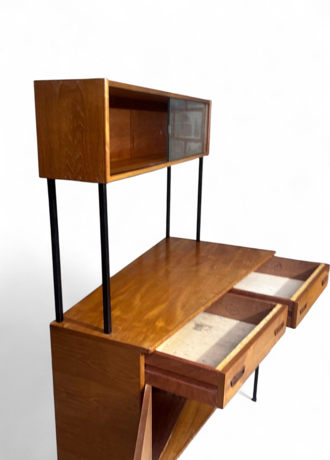 Swedish Teak Bookcase Room Divider Drinks Bar Mid Century Retro C1970s photo 495.0