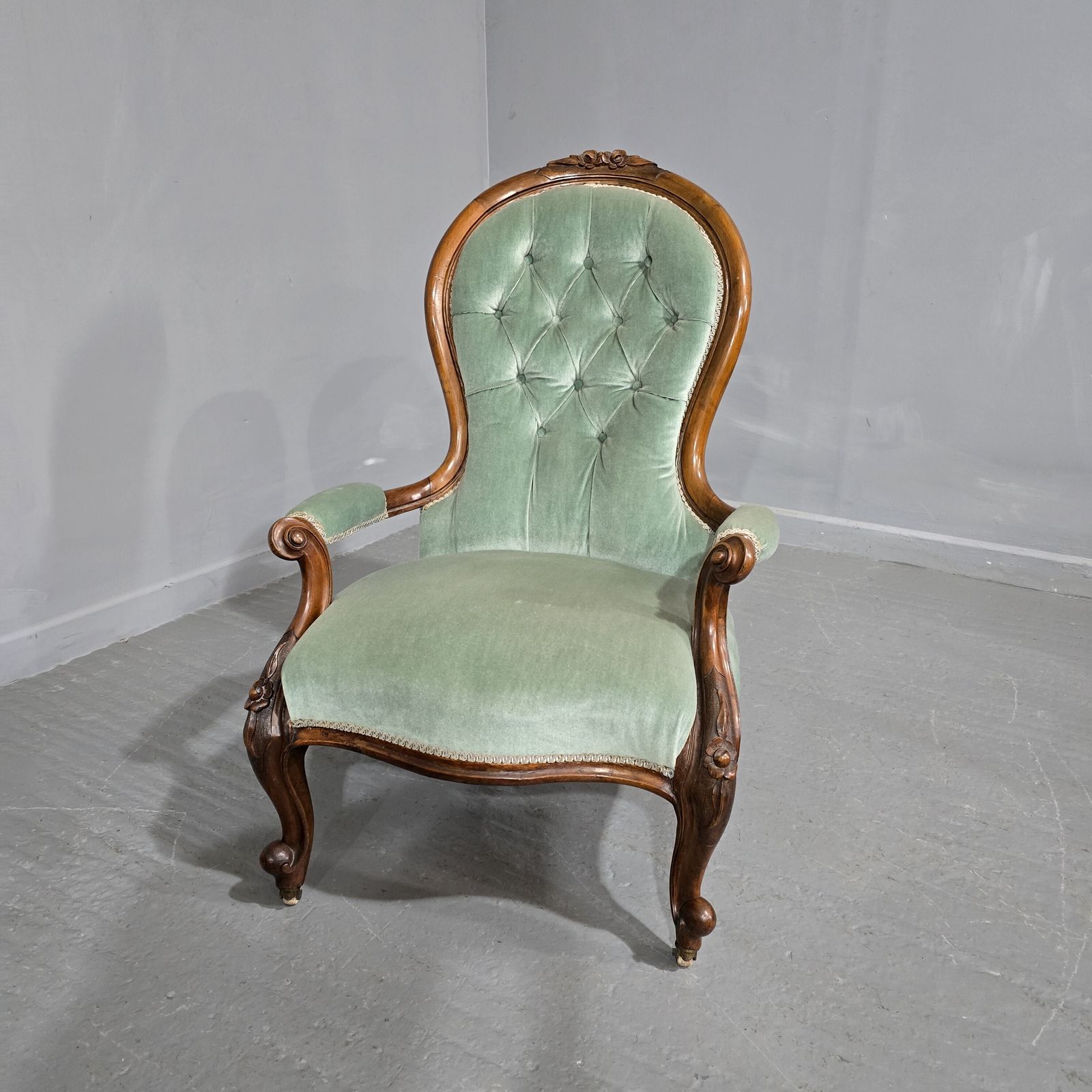 Victorian Mahogany Armchair, 1800s