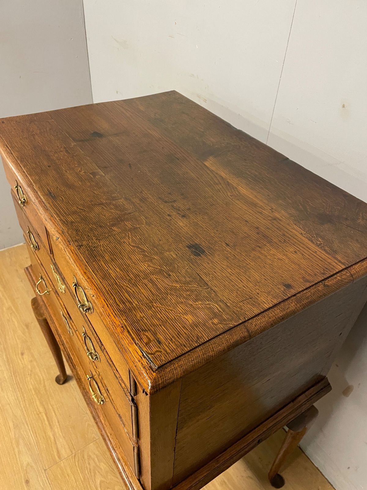 C18th Provincial Oak Chest On Stand photo 795.0