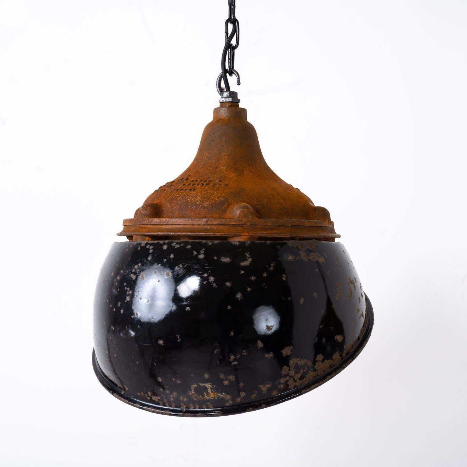 Vintage Heavy Industrial Rusted Finish Flameproof Pendant Lights By Gec photo buy