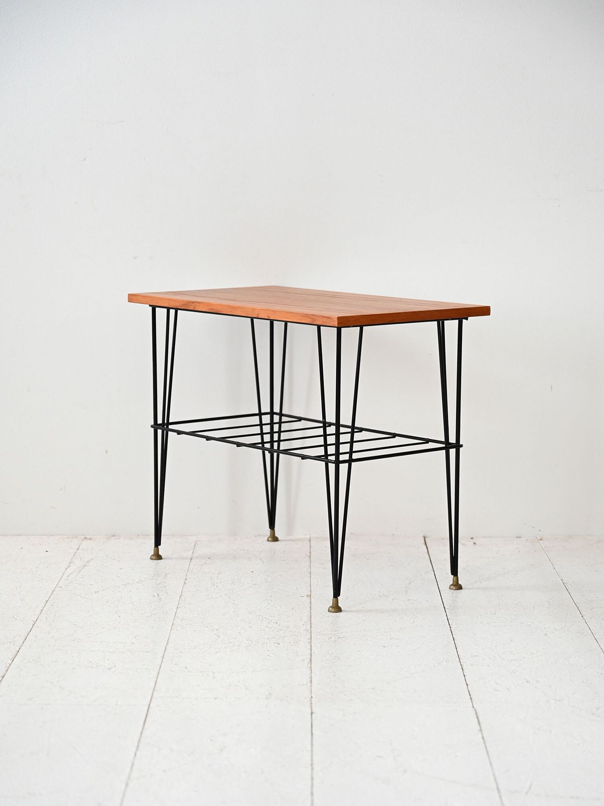Vintage Scandinavian Bedside Table In Wood And Metal photo Furniture