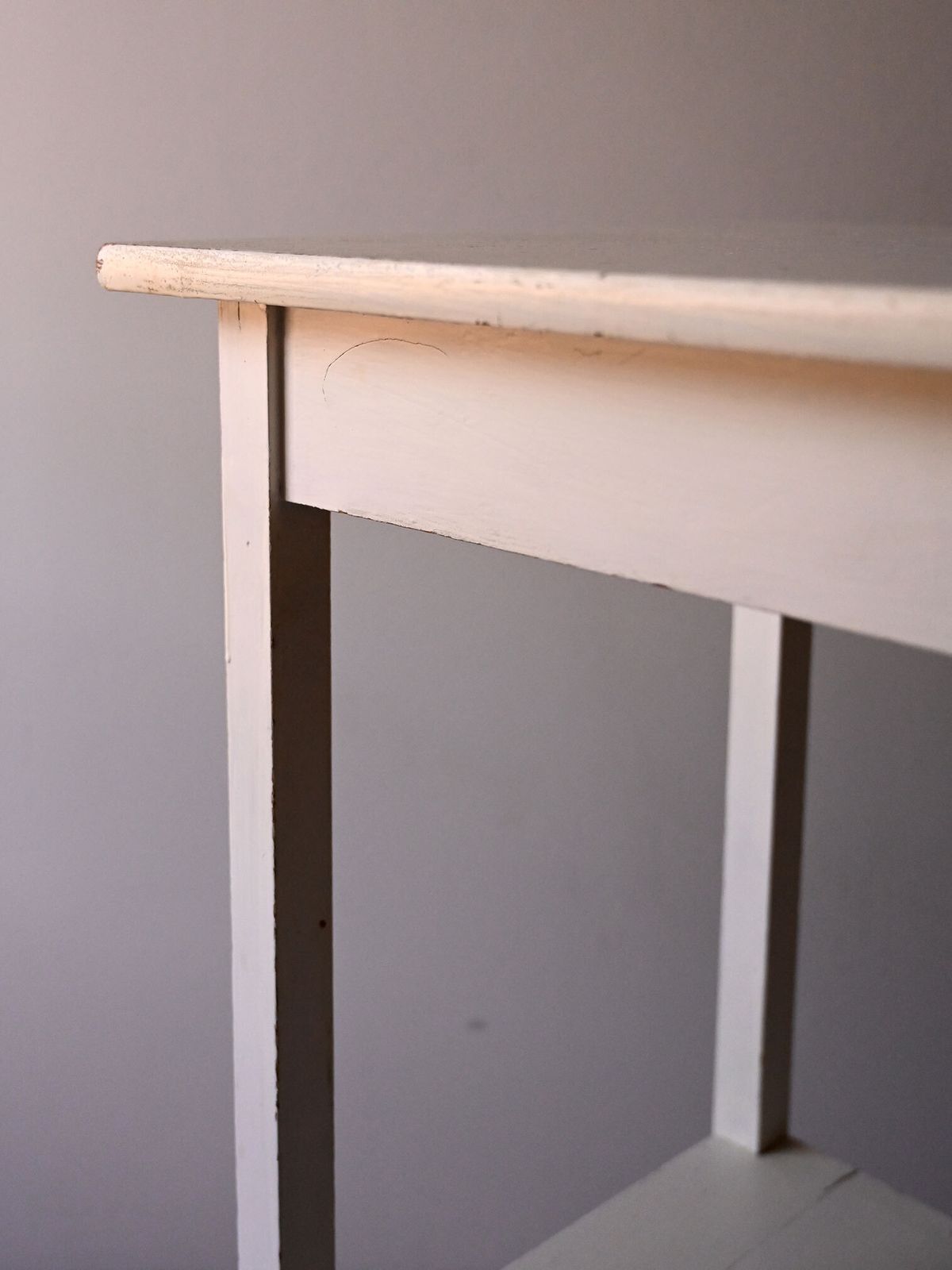 photo for sale Pair Of Scandinavian Bedside Tables, Mid Twentieth Century, Painted In White