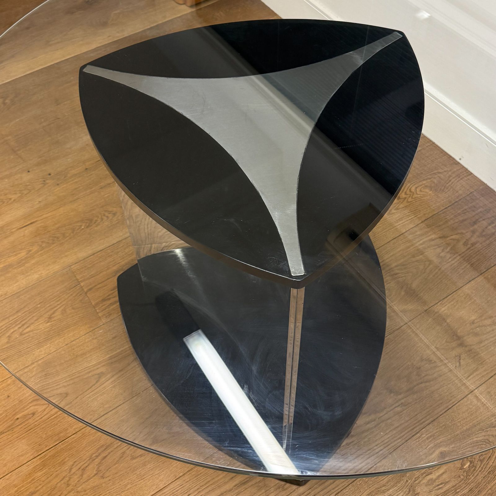 Italian Round Metal Base Table, 1980 photo for sale