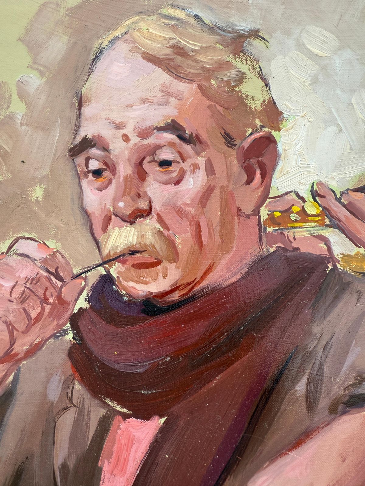 Street Musicians Oil On Canvas Board photo Art