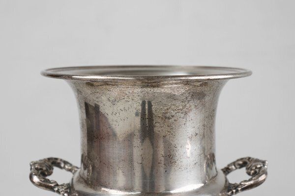 Mid Century French Silver Plated Copper Champagne Bucket, 1890s photo for sale