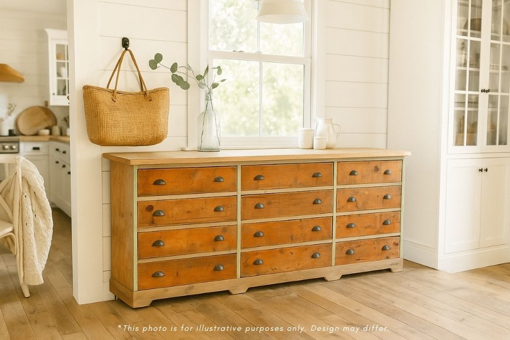 Furniture Vintage Multi Drawer Kitchen Dresser Sideboard photo
