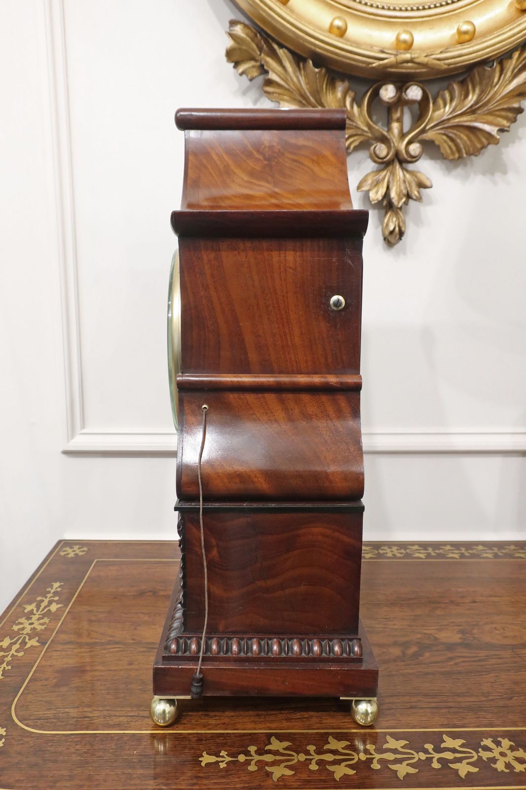 4250.0 English Georgian Mahogany Bracket Clock By Roskell Of Liverpool photo