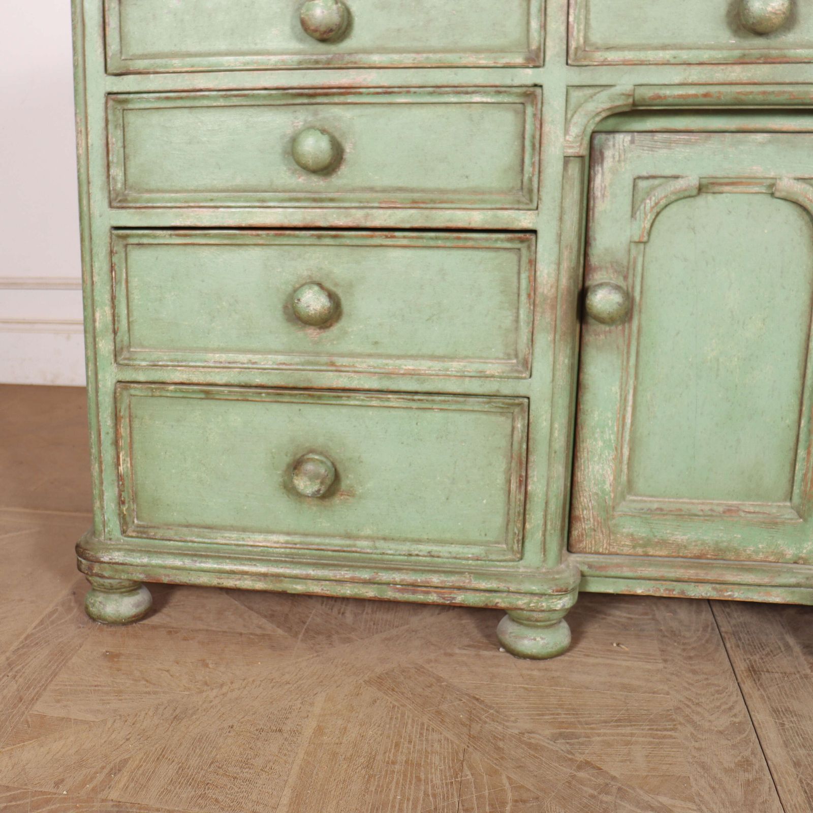 English Painted Dresser Base, 1800s photo for sale