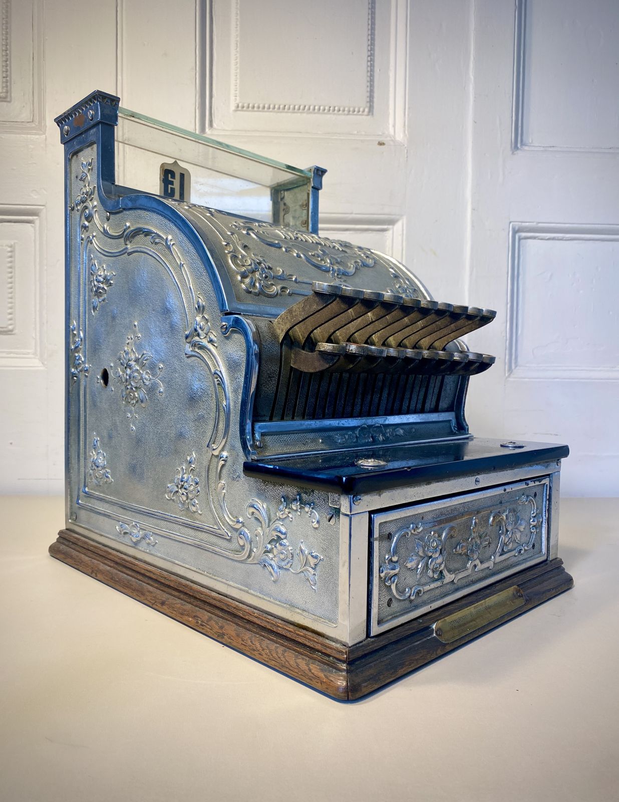 'National' Cash Register, Antique Till, Chrome Candy / Barber Shop. photo for sale