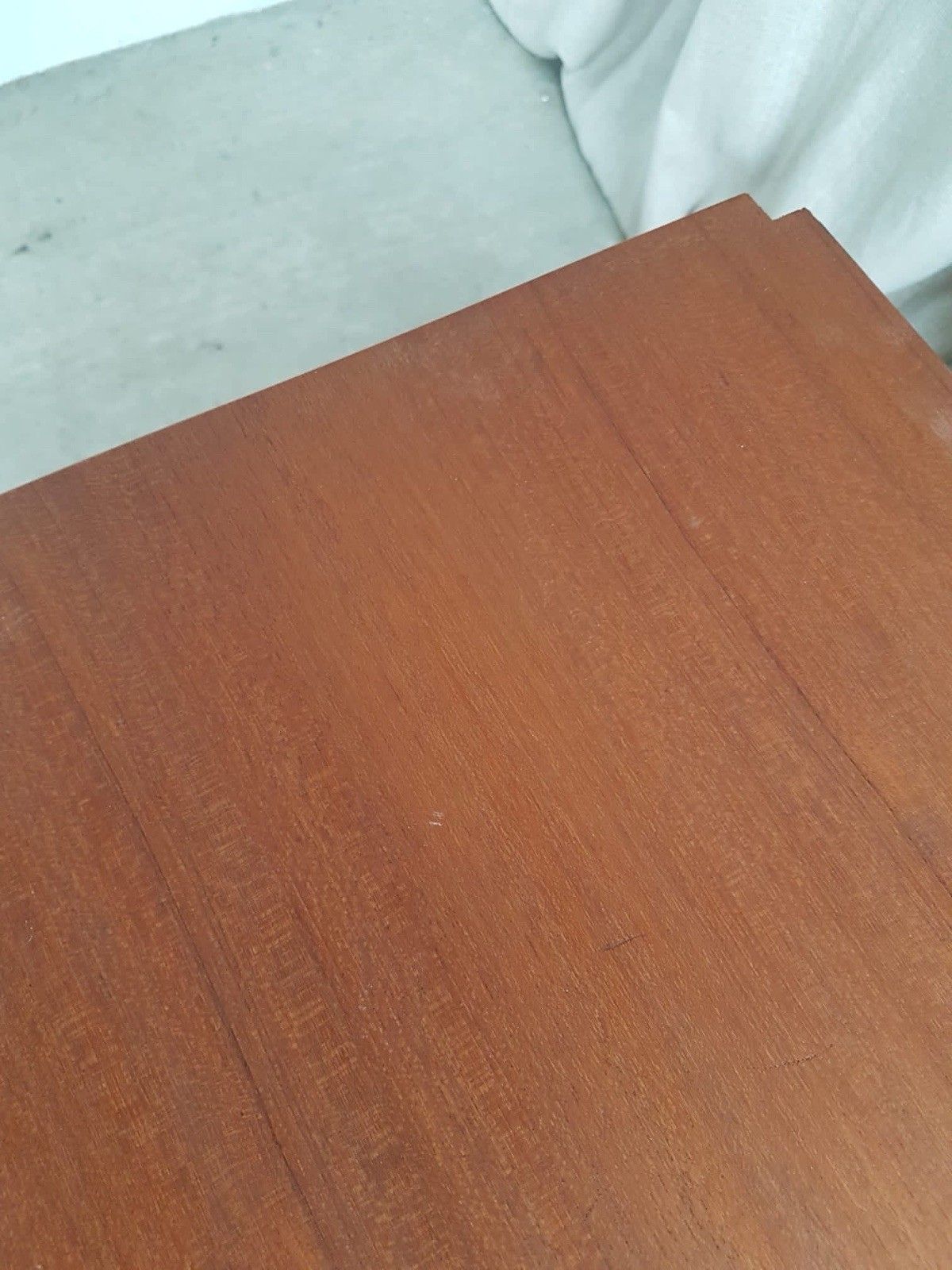 photo vinterior Vtg Mid Century Danish Hairpin Leg Compact Sideboard Console Chest Drawers R885