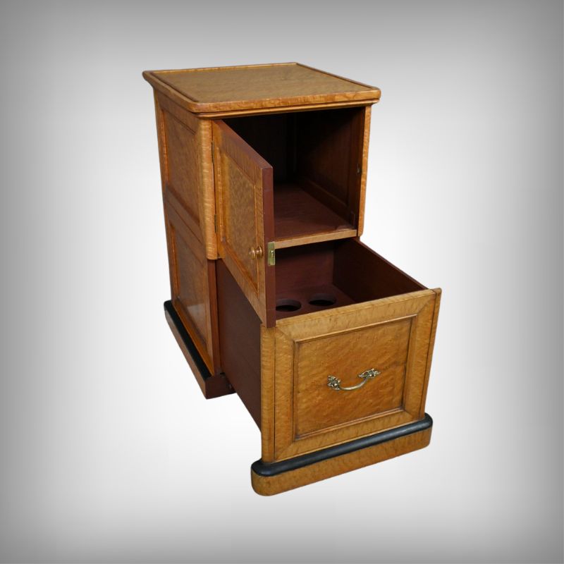 Mini Bar In Speckled Maple Burl – Late 19th Century photo furniture