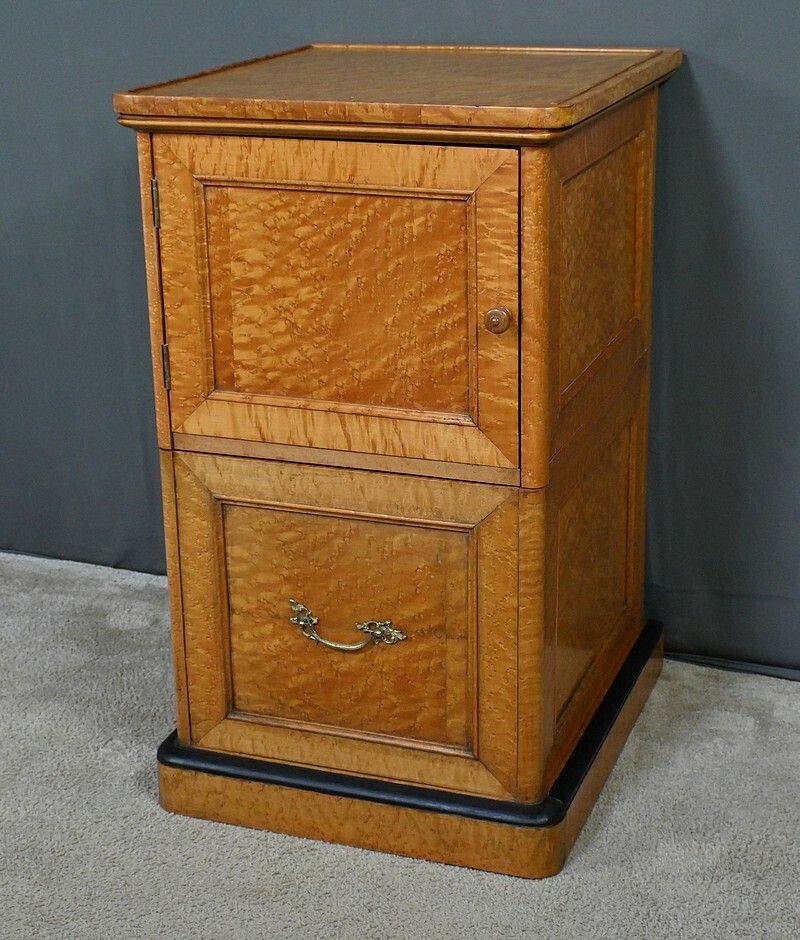 Mini Bar In Speckled Maple Burl – Late 19th Century photo Furniture
