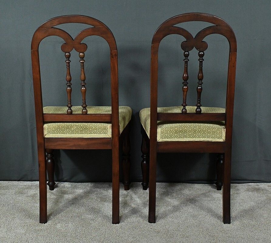 photo vinterior Pair Of Mahogany Chairs, Restoration Period – Part 1 Of The 19th Century