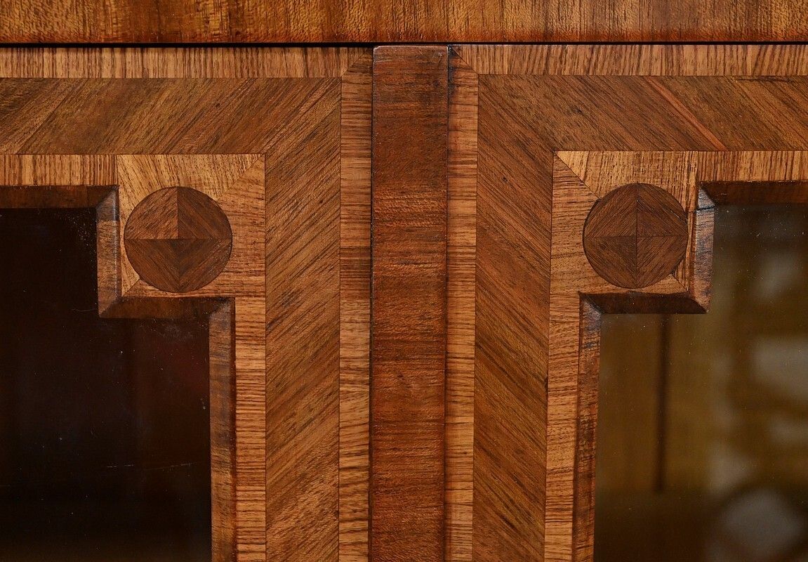 photo for sale Marquetry Display Cabinet, Louis XVI Style – 2nd Part Of The 19th Century