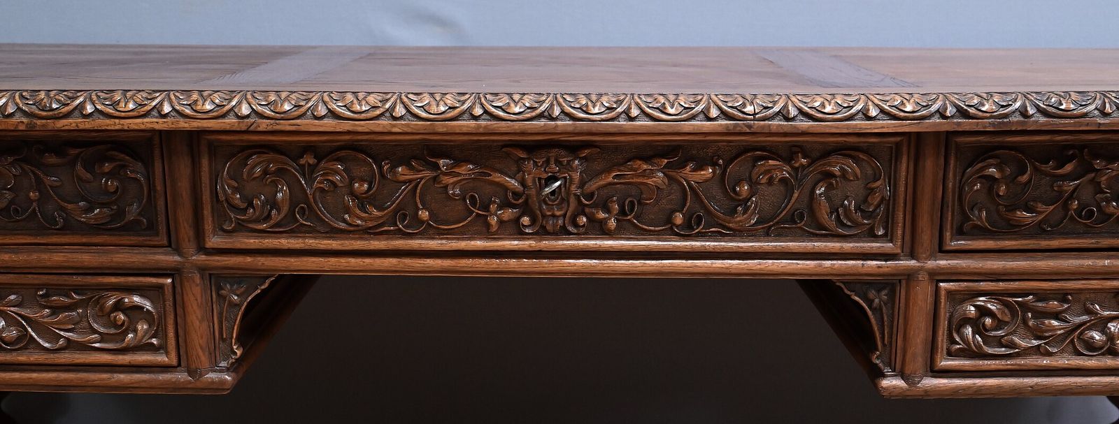 Oak Desk, Neo Gothic Style – Late 19th Century photo Furniture