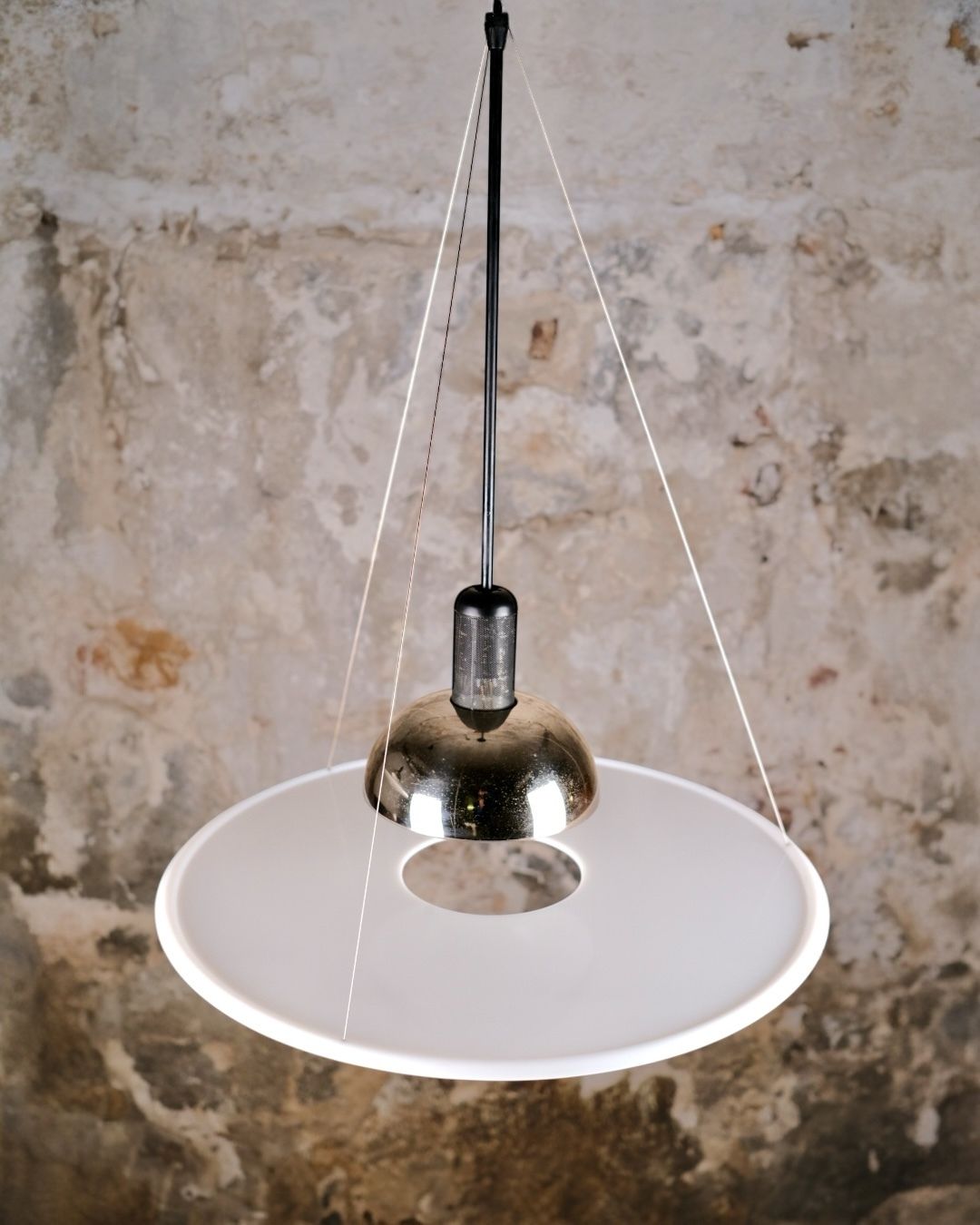 Pair Of Frisbi 850 Pendant Lights, Castiglioni For Flos photo vinterior