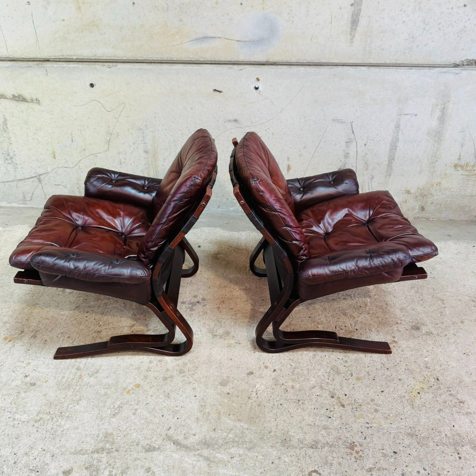 Pair Of Original 1970s Danish ‘Skyline’ Brown Leather Armchairs By Hove Møbler photo 1495.0