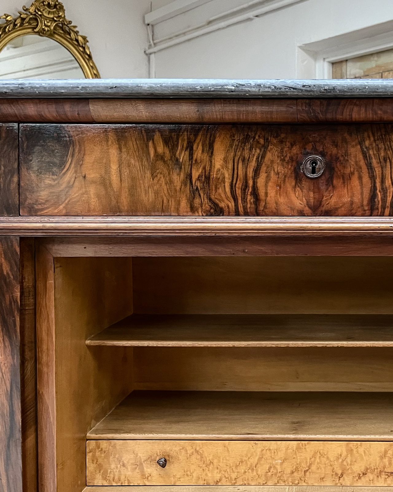 Antique French Walnut Secretaire Writing Desk Bureau photo buy