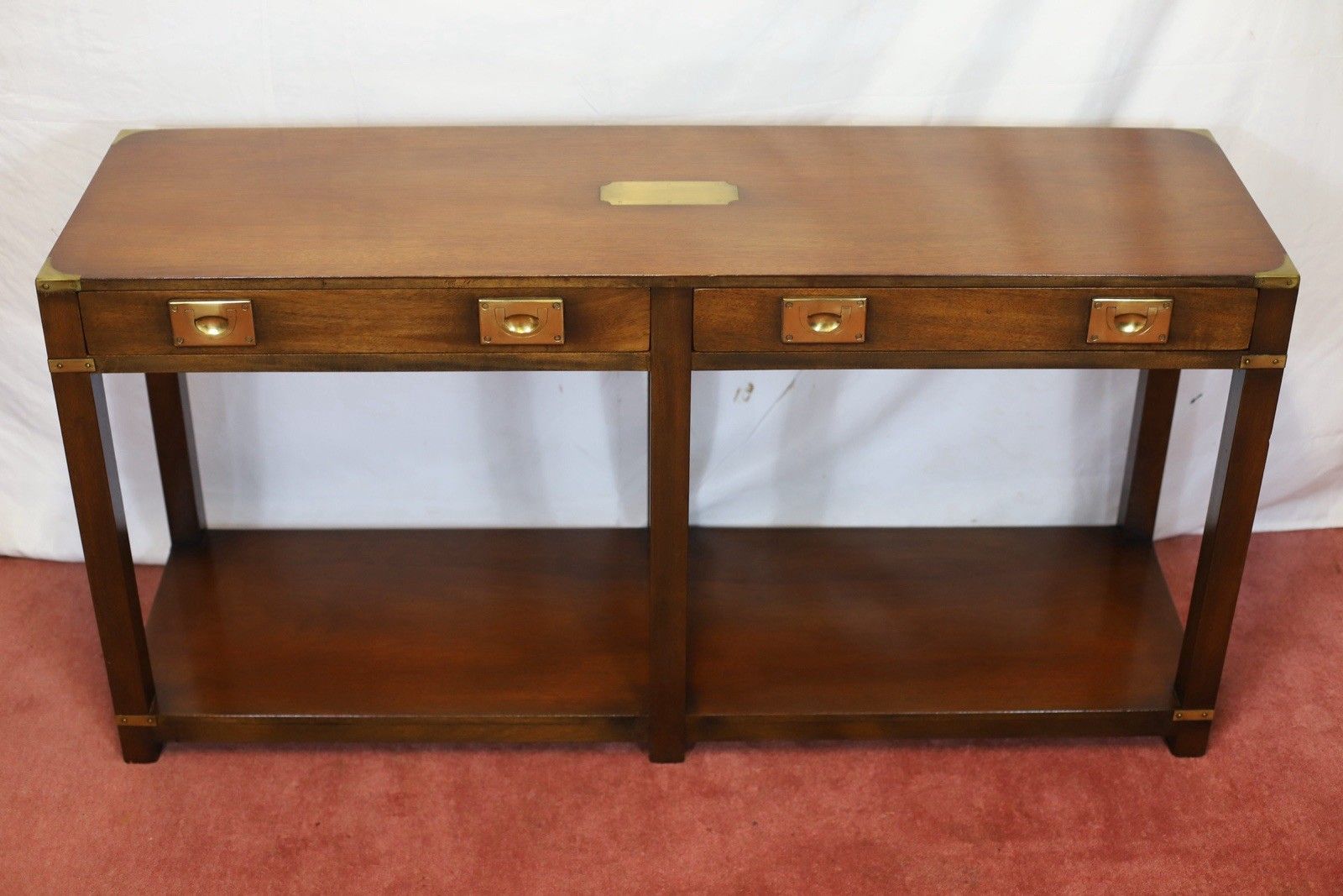 Lovely Harrods London R.E.H Kennedy Military Campaign Console Table photo furniture