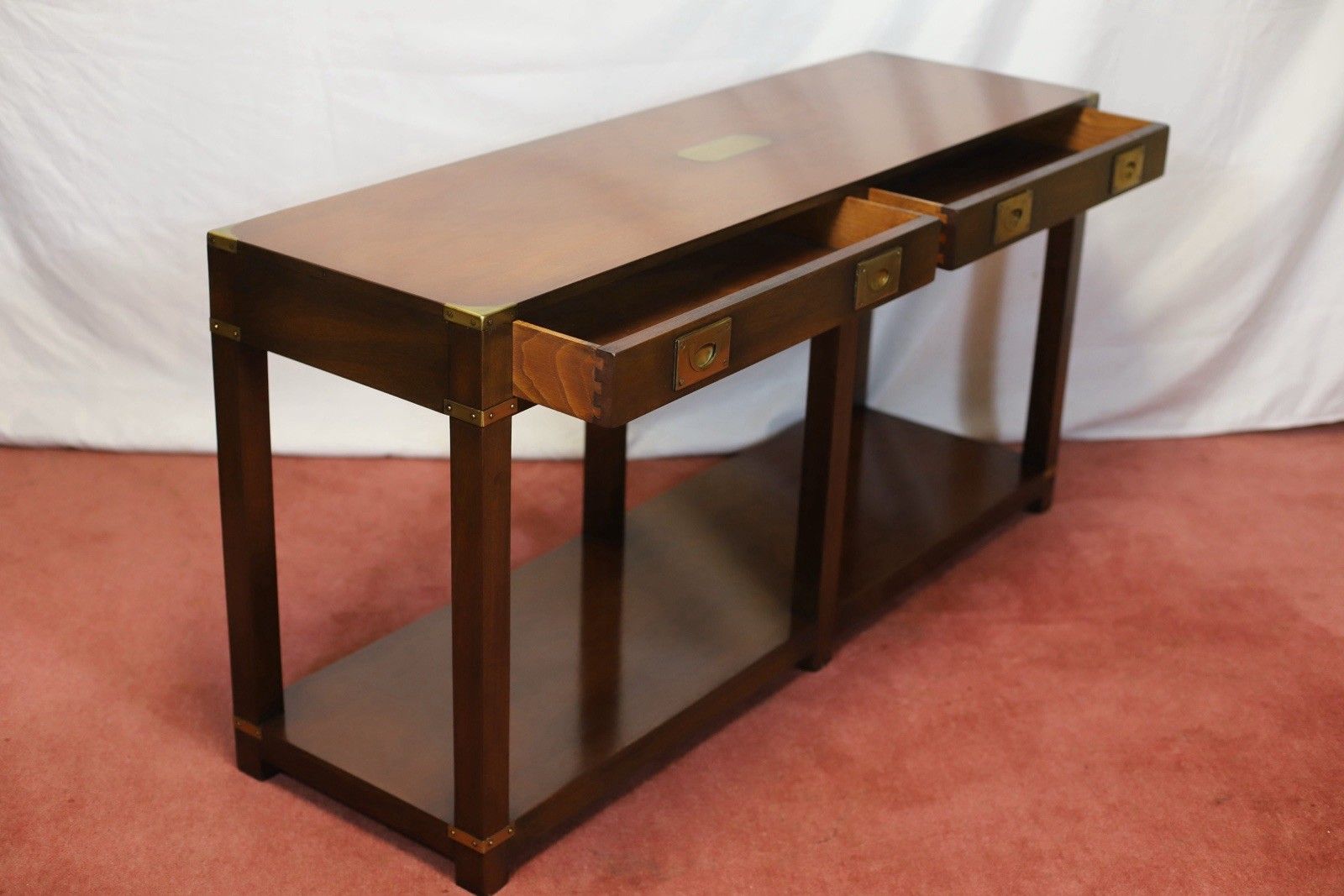 Lovely Harrods London R.E.H Kennedy Military Campaign Console Table photo 1844.0