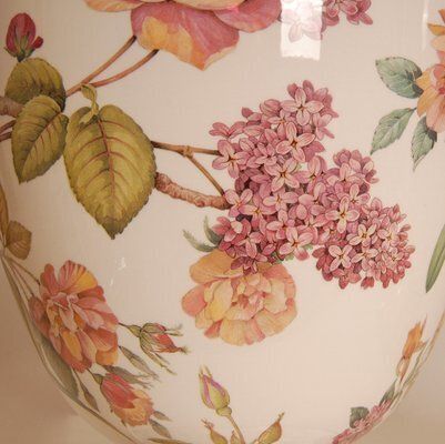 Vintage Italian Table Lamps In Floral Ceramic From Wedgwood, 1970s, Set Of 2 photo buy
