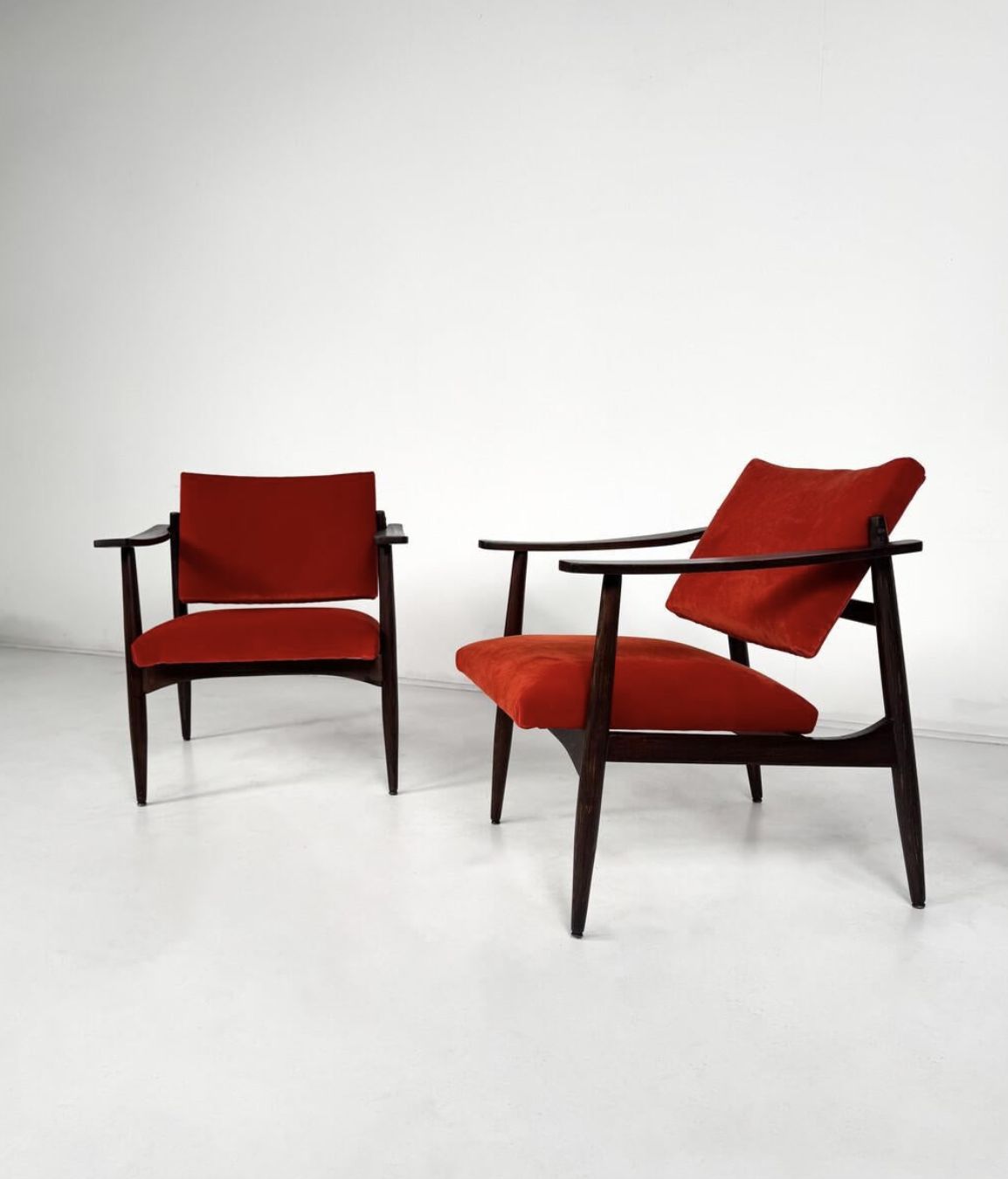 Pair Of Mid Century Armchairs In The Style Of Edmund Homa photo 2340.0