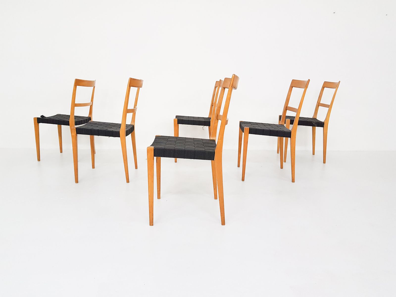 Set Van 6 Vintage Bruno Mathsson Mimat Mi401 Eetkamerstoelen, Zweden 1932 photo for sale