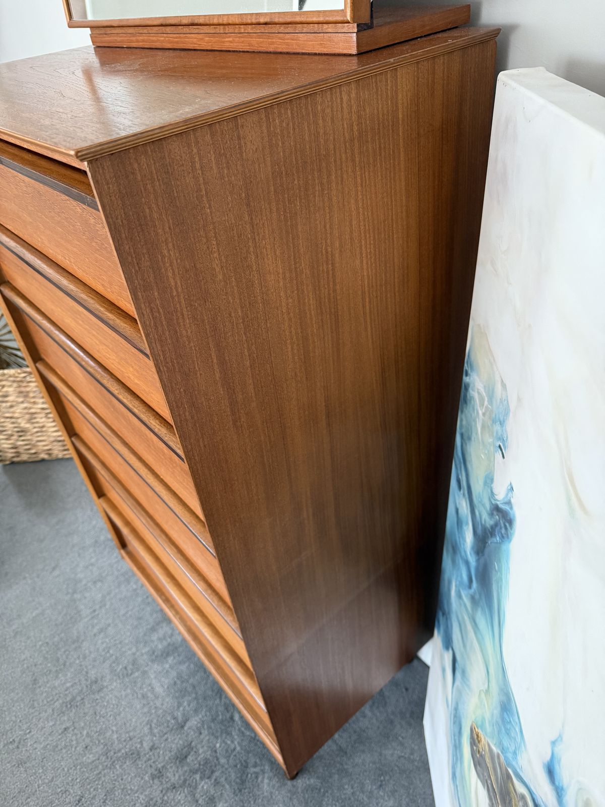 Mid Century Teak Tall Boy