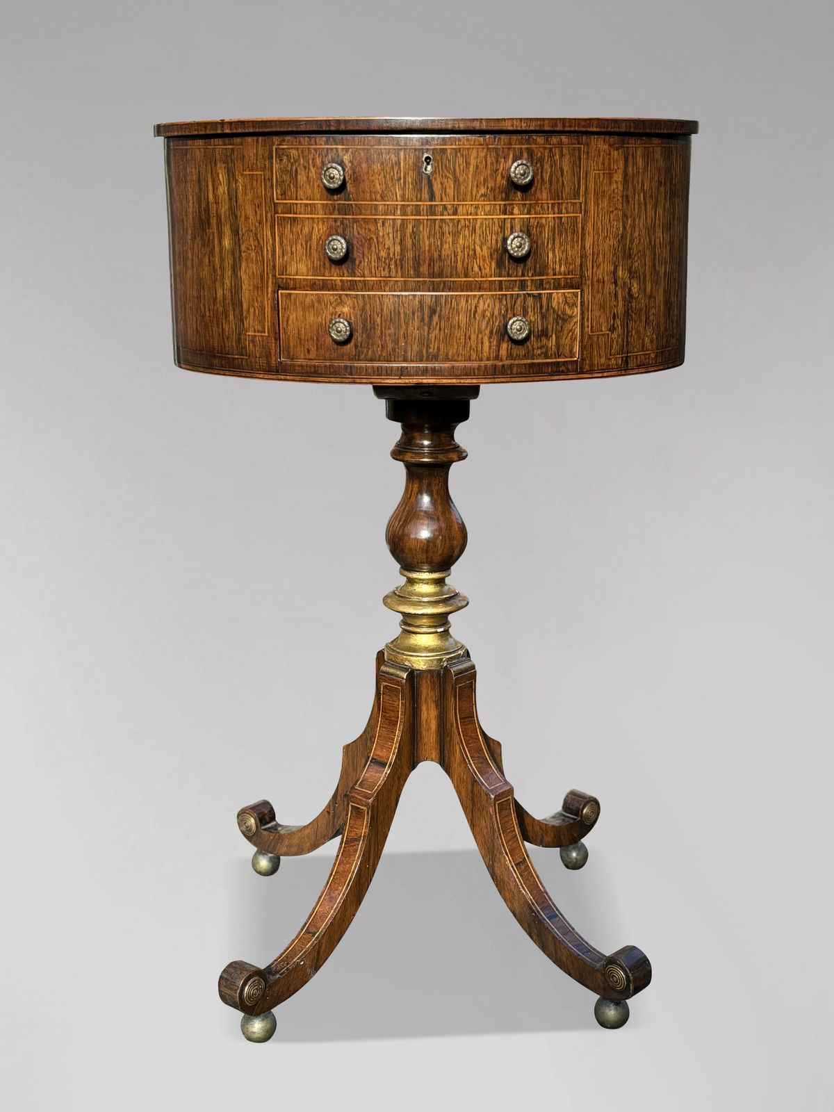 Early 19th Century Regency Period Rosewood & Inlay Work Table photo Furniture