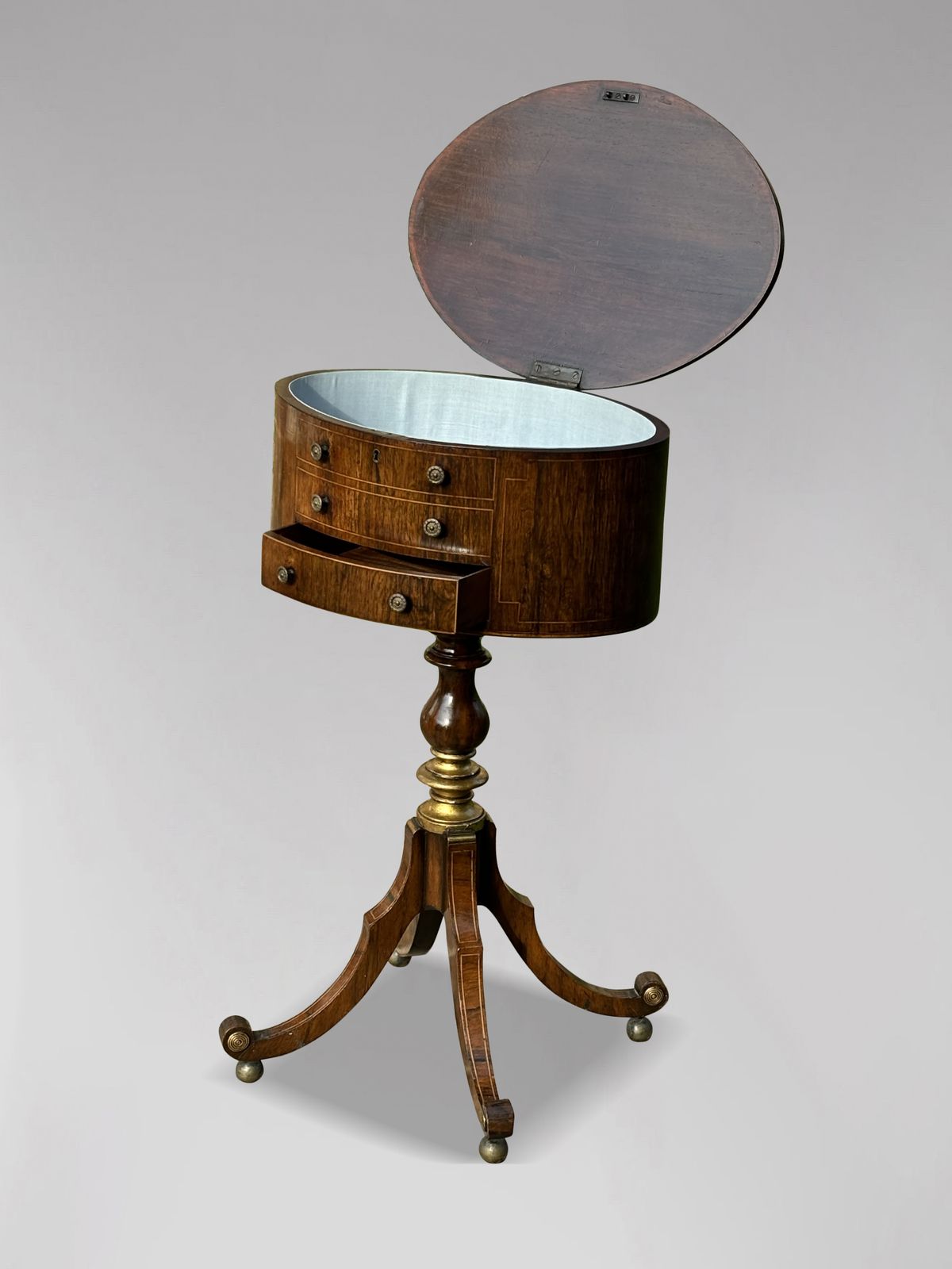 photo for sale Early 19th Century Regency Period Rosewood & Inlay Work Table