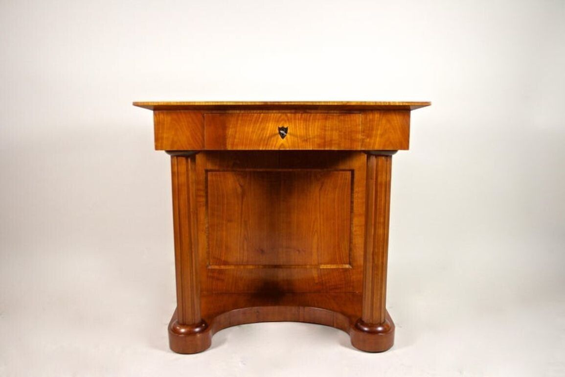 19th Century Biedermeier Wall Console, Cherrywood, At Circa 1860 photo furniture
