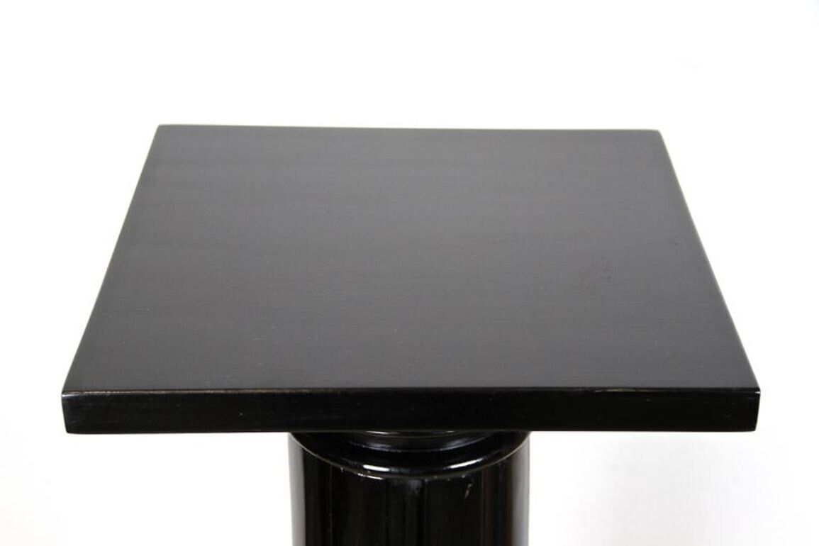 20th Century Art Nouveau Pedestal Or Column, Ebonized /Handcarved, At Ca. 1900 photo buy