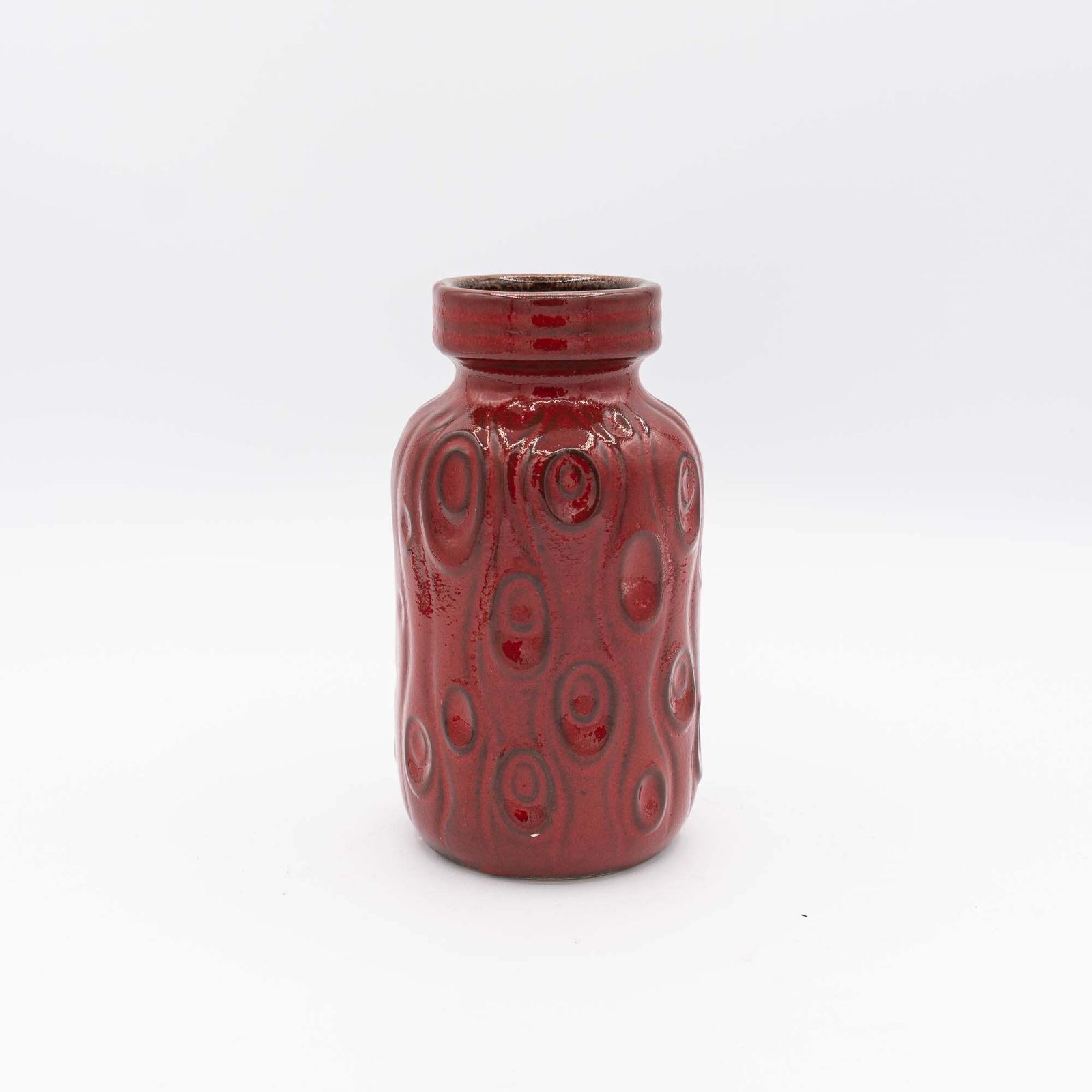 Red "Koralle" Vase   Scheurich   Form 285 15   C1970s