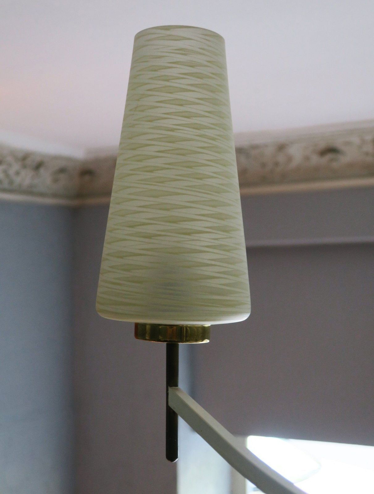 Mid Century Italian Brass And Art Glass Chandelier 1970 photo for sale