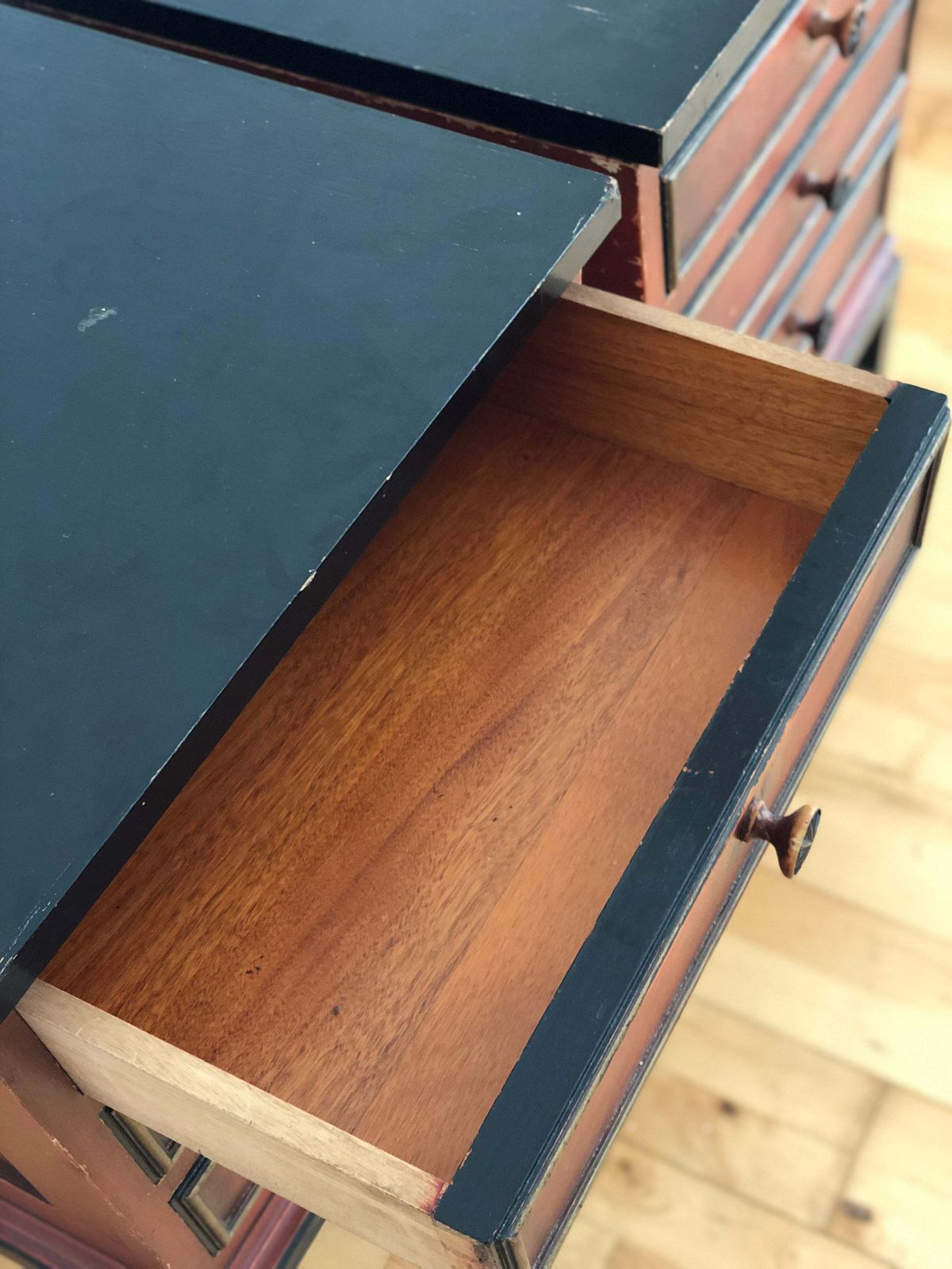 photo furniture Pair Of Vintage Wooden Nightstands With Drawers