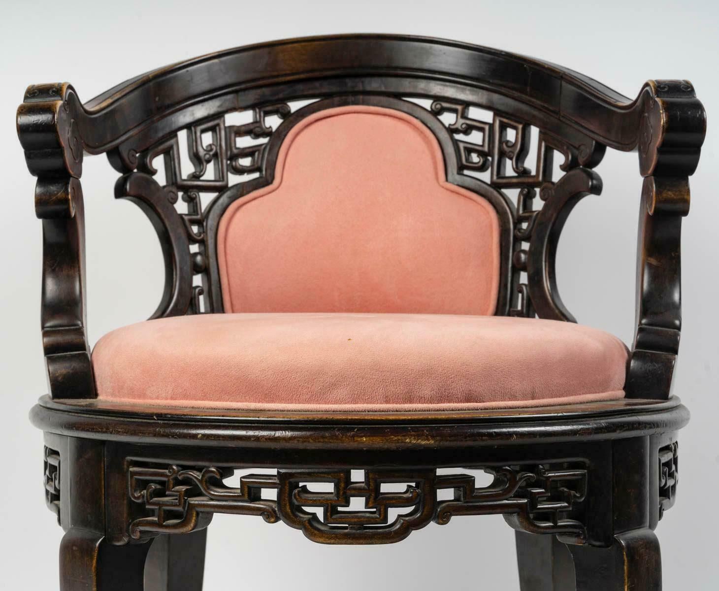 Japanese Style Office Armchair, 19th Century. photo furniture