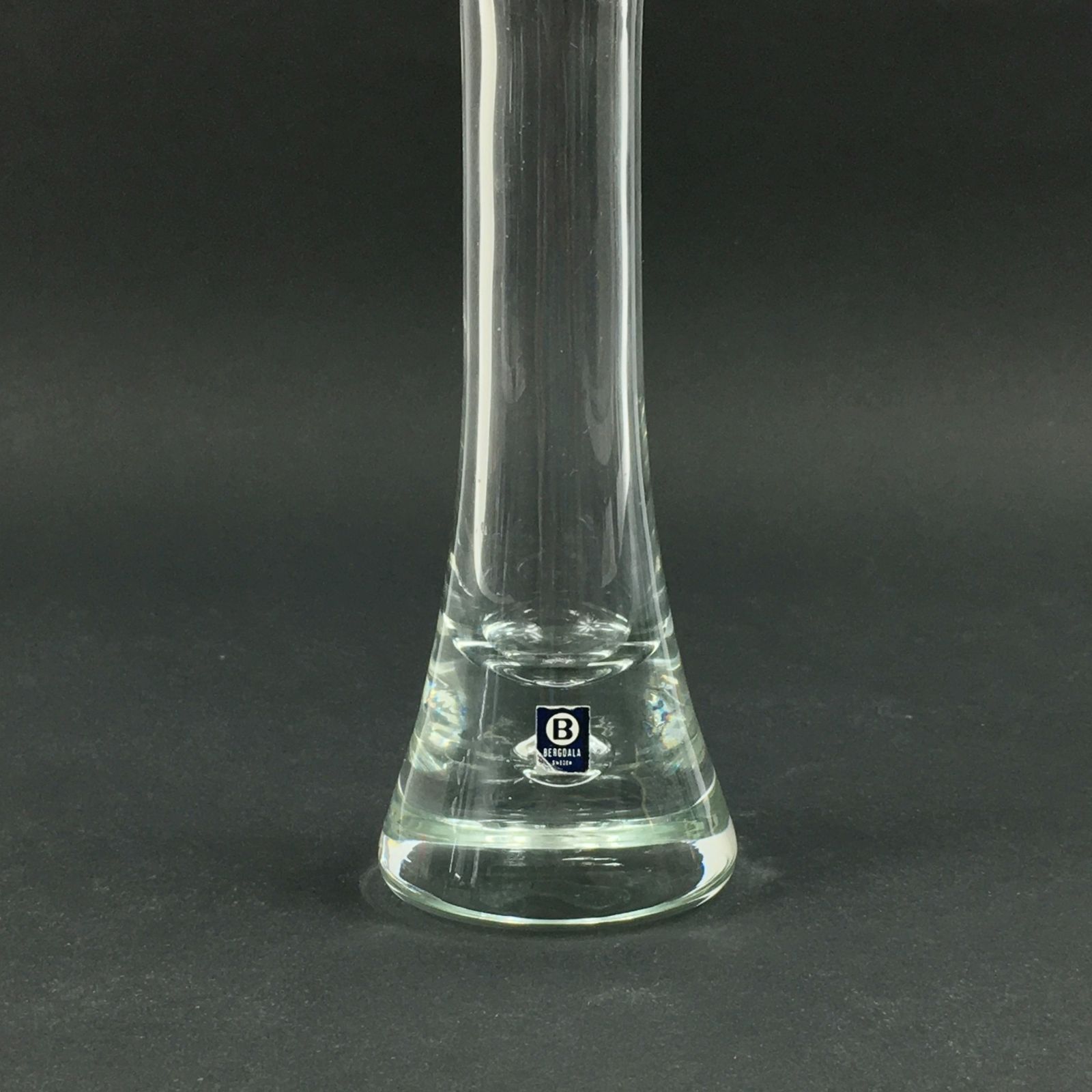 Scandinavian Space Age Minimalist Glass Vase From Bergdala, Sweden, 1970s photo Home Decor