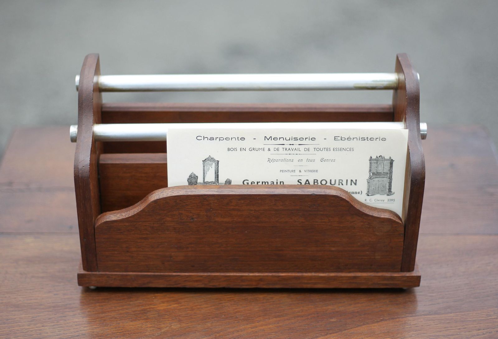 Art Deco Wooden Letter Rack, Mail Holder, Document, Storage, Office, Organizer, Letter Holder, Letter Rack, 30's photo Home Decor
